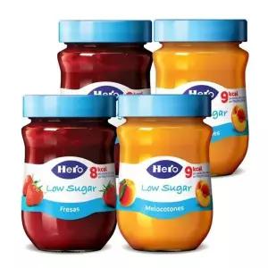 [팔도][T] 팔도 헤로 저당 딸기잼 280g 2개 + 복숭아잼 280g 2개 / 과일잼