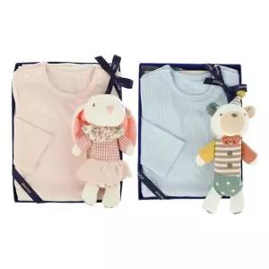 [NS홈쇼핑](압소바쌍둥이출산,백일)미미바디슈트&애착인형2벌세트(A25-16842)..[35312050]