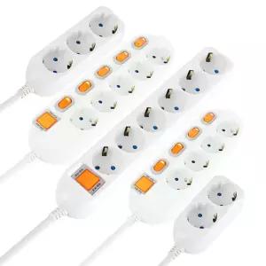 강원전자 국산 4000W 16A 접지 멀티탭 고용량 절전형 개별 스위치 멀티 콘센트 2구 3구 4구 5구 6구 1.5m 3m 5m 10m 220V 코드 플러그 대용량