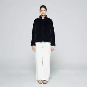 [사바티에](강남점)슬라이트 쉬어드 밍크 자켓_BK (J12110SS)