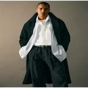 히스 헤지스 25FW [시즌오프][HIS]블랙 울 캐시미어 오버코트 HZCO5F803BK