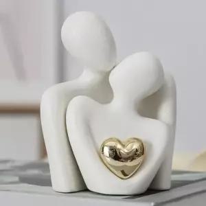 미니 오브제 세트 카페 하트 신혼집 인테리어 장식품 커플조각상 미니조각상 실내조각상