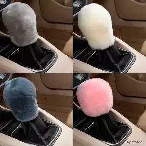 카몽 천연양모 양털 기어봉 커버 기어커버 자동차 실내 겨울용품