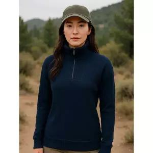 [아웃도어스/마운티아]여성 겨울 집업 티셔츠 네이비_1MQTSW2502