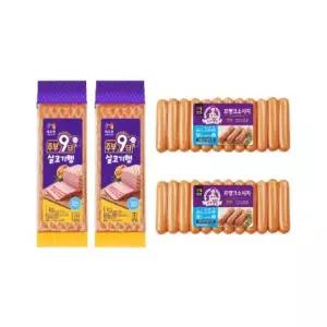 목우촌 주부9단 살코기햄 1KG 2개+프랑크소시지 500G 2개 /J