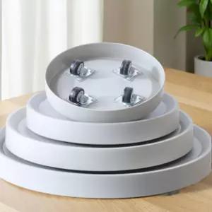 공기 청정기 받침대 이동식 원형 바퀴달린 다용도 화분 거치대 33.2cm