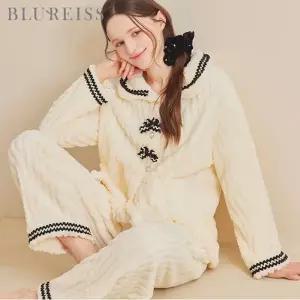 [블루레이스] 브레이드 리본 수면 잠옷 세트_B5W1AC9141