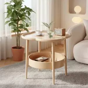 원형 2단 수납함 사이드 테이블 침실 거실 인테리어 디자인 예쁜 트레이 협탁