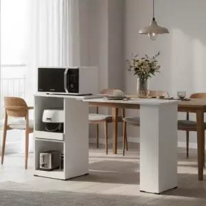 슬라이딩 확장형 전자렌지대  테이블  키친장  아일랜드식탁  식탁  가전수납장