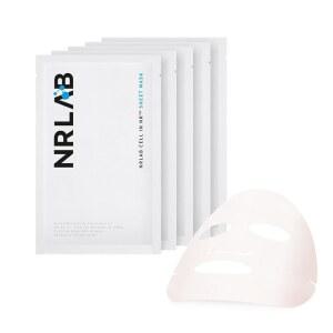 NR 랩 한국어 시트 마스크 - 항산화 및 보습 세럼이 포함된 안티에이징 페이스 유리 피부 광채 햇볕에 손상된 피부를 위한 스킨케어 수 5개