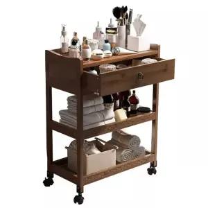 이동식선반 원목카트 이동조리대 틈새 바퀴 원목