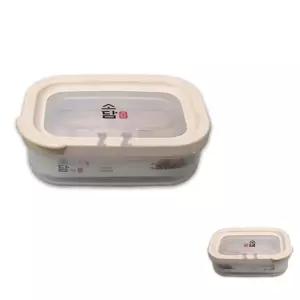 파인테라 반찬통 밀폐용기 스텐 김치통 보관통 1호 냉장고 300ml 소담