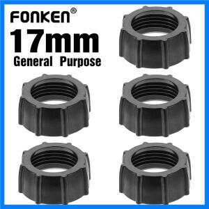 5개 검정 플라스틱 고정 너트 17mm 볼 조인트 고정 어댑터 헤드 홀더 링 차량용 핸드폰 거치대 나사 헤드