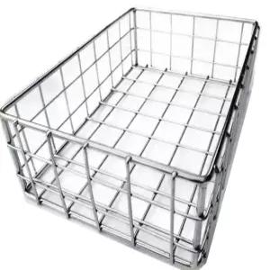 스텐바구니 수납 철제 정리함 사각 소쿠리 보관