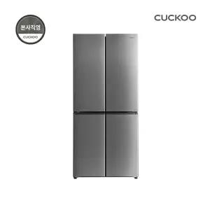 본사) 쿠쿠 미식 컬렉션 세미 빌트인 4도어 냉장고 477L 내부 LED 디스플레이 실버 CRG-CNLR4820MS 