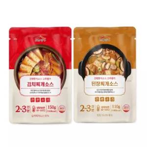 [5+5팩]고추명가 한식소스 (김치찌개150g 5팩+된장찌개110g 5팩)
