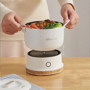 카모식 110-240V 접이식 전기 핫팟 멀티쿠커 미니 휴대용 여행용 쿠커 분리형 요리 냄비 1L