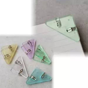 투명 삼각 세모 집게 종이클립 북홀더 북스토퍼 클립 삼각클립 삼각형