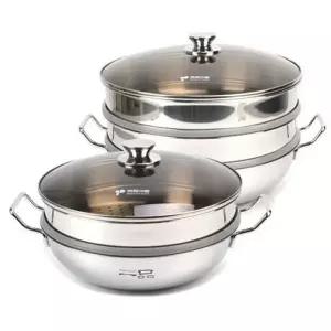 일품 3단 찜냄비 인덕션 찜솥 찜통 찜기 스텐 28cm (WFK9UOR)