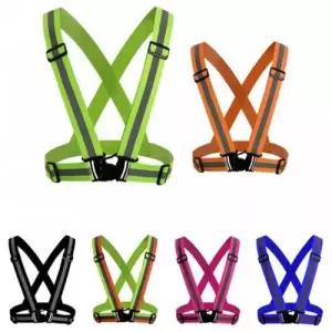 안전 반사 조끼 스트랩 라이딩 달리기 조절 탄성 프리 WA38BC2
