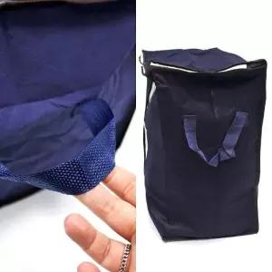 의류 정리함 세로형 침구 수납함 남색 투명창 이불 정리 박스 (WFK9QBQ)