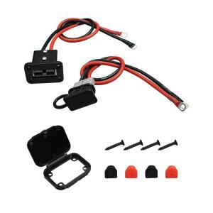 [미국배송] 858 1.64피트 50A 배터리 퀵 분리 커넥터 앤더슨 커넥터 6~12게이지 8AWG 지게차 케이블 퀵 O-링 12V 와이어 하네스 단자 포함 2PCS