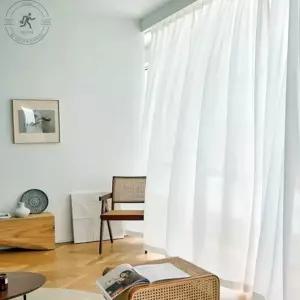 쉬폰커텐 이사 거실 인테리어 화이트 가림막 아파트 중형