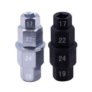 다기능 범용 바이크 오토바이 육각 차축 도구 내구성 3/8 인치 전문 4-in-1 17 19 22 24mm