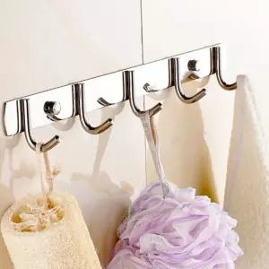 스텐 철제 벽 고정 옷걸이 후크 행거 가방걸이 5구 모자걸이 벽걸이옷걸이