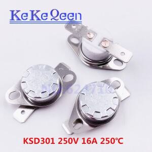 KSD301 250V 16A 섭씨도 정상 폐쇄 온도 조절기 열 제어 스위치