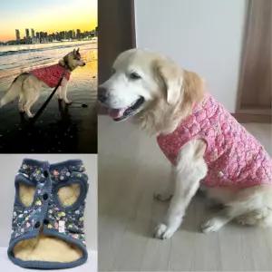 3XL-6XL 대형견 강아지 누빔조끼 강아지옷 기모안감 김장조끼 패딩 겨울산책