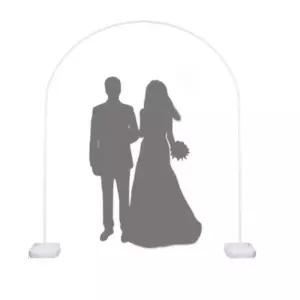 2.4mx1.8m 신혼 신부 웨딩마치 꽃장식아치 대형 소품 무도회 지지대 풀