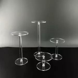 정리된 아크릴 피규어 스탠드 원형 거치대 투명 진열대 10단 지름5cm