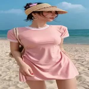 웨이스트 셔링 원피스비키니 / 수영복 래쉬가드 몸매보정 기본패드내장