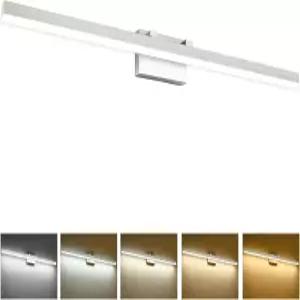 프레스데 48인치 LED 욕실 배니티 라이트 바 미러 디머블 5CCT 위의 모던 브러시드 니켈 벽 조명 기구