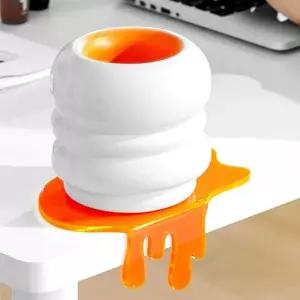 아크릴컵받침 액체받침 티코스터 오렌지색 오렌지코스터 (WFKDC7S)