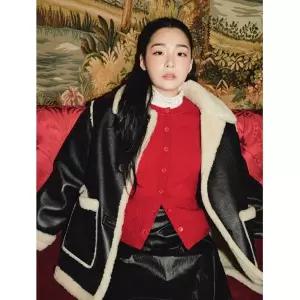 [롯데백화점]씨씨콜렉트 페이크 레더 하프 무스탕 C254PSJ613