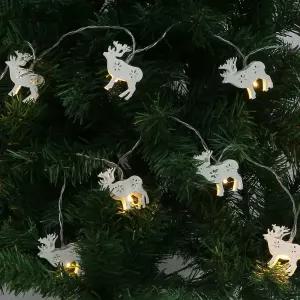 Jdt 10구 USB LED 루돌프 가랜드 전구 크리스마스조명감성 캠핑 장식 트리 줄조명 별조명 가조명