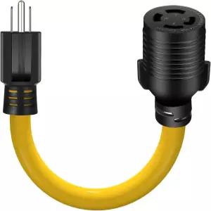 LAZMUMI 515P에서 L1430R 전원 어댑터 코드 가정용 3Prong 15Amp 515 남성 플러그에서 4Prong 30Amp L1430