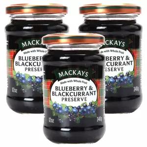 맥케이 블루베리 앤 블랙커런트 잼 340g 3개 간식 어린이날 방과후 발렌타인데이 어린이집 선물