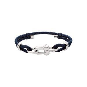 Emporio Armani 블루 나일론 스트랩 팔찌