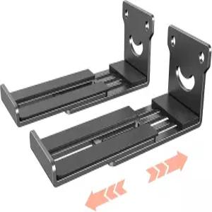 BYMECOST 유니버설 사운드바 벽걸이 브래킷 깊이 3.3~6.1인치의 금속 선반 TV 이하 또는 이상 마운트 최대