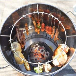 야외 캠핑 훈연기 스테인레스 삼겹살 바비큐 항아리 그릴 훈제기