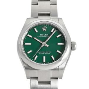 롤렉스 ROLEX 굴 퍼페추얼 31 277200 그린 다이얼 미사용 손목시계 남녀 겸용