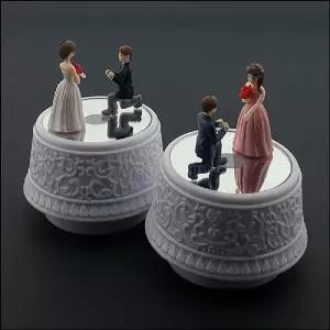 LED 회전 오르골(뮤직박스)-청혼 결혼해주오/뮤직/디자인/모형/무빙/피아노/선물용/오르골/인테리어/장식