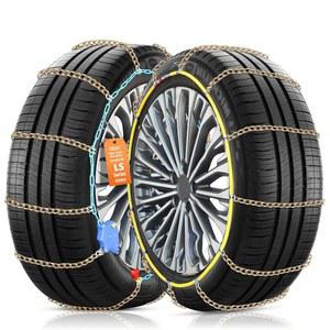 DEDC 오토락 스노우 타이어 체인, 50년대 빠르고 쉬운 향상된 망간강 합금 내구 수명 650마일, 빙판 및 눈길용 트랙션 자동차 SUV 235 245 255 265 275 2종 세트 (LS1521)