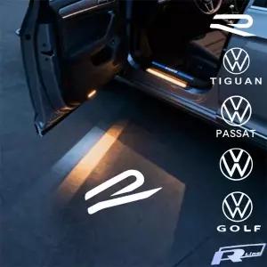 고급 LED 웰컴 도어 프로젝터 라이트 폭스바겐 모델용 골프 파사트 티구안 아테온 등 유럽형 세단 및 SUV