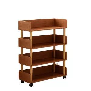 원목 북트롤리 선반 북카트 수납 이동식 책꽂이 웨건