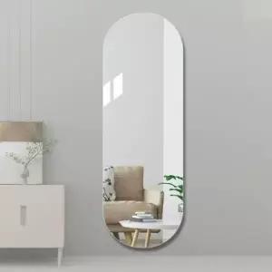 붙이는 거울 현관 접착식 무타공 전신 부착형 미러 벽면 더블 라운드 30x90 A