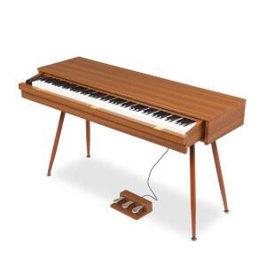 Ktaxon 88 키 가중 디지털 피아노, 가정용 전기 피아노 책상 및 고급 사운드의 베니티 데스크 3페달 유닛, 헤드폰 블루투스 연결(우드)